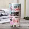 Awesome Diabetes Educator Tumbler Stainless Steel 20oz, Funny Diabetes Educator Gifts Bulk For Birthday Christmas, Diabetes Educator Gifts For Men Women Office Coworker Driking Coffee Cup Humor view 2