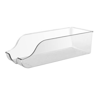 Refrigerator Organizer Bins, Desktop Storage Basket, Clear Plastic Bins For Fridge, Freezer, Kitchen Cabinet, Double Ear Transparent Storage Box, Home Desktop Basket for Table Refrigerator