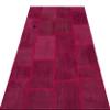 5'4" x 7'7" - 162 x 231 Cm Teselya Pink Patchwork Bohemian Wool Cotton Handmade Handknotted Vintage Turkish Area Rug for Living Room Bedroom Nursery Hallway Indoor view 3