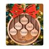 Personalized 2025 Christmas Ornaments, Customize 1-10 Names Christmas Tree Decoration Laser Engraved Names, Comes with a Rope (5 Names, Red Bow (Most Options)) view 1