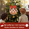 Personalized 2025 Christmas Ornaments, Customize 1-10 Names Christmas Tree Decoration Laser Engraved Names, Comes with a Rope (5 Names, Red Bow (Most Options)) view 3