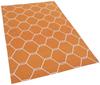 3'5" x 5'7" - 105 x 171 Cm Geometric Duri Orange Geometric Bohemian Wool Cotton Handmade Handknotted Vintage Turkish Area Rug for Living Room Bedroom Nursery Hallway Indoor view 1