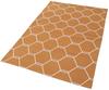 3'5" x 5'7" - 105 x 171 Cm Geometric Duri Orange Geometric Bohemian Wool Cotton Handmade Handknotted Vintage Turkish Area Rug for Living Room Bedroom Nursery Hallway Indoor view 2