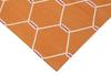3'5" x 5'7" - 105 x 171 Cm Geometric Duri Orange Geometric Bohemian Wool Cotton Handmade Handknotted Vintage Turkish Area Rug for Living Room Bedroom Nursery Hallway Indoor view 3
