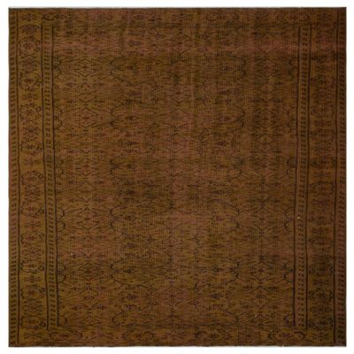 5'7" x 9'9" - 184 x 272 Cm Atina Brown Bohemian Wool Cotton Handmade Handknotted Vintage Turkish Area Rug for Living Room Bedroom Nursery Hallway Indoor