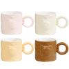 400ml/13.5oz Embossed Bear Ceramic Mug with Microwave Oven for Lovers, Cute Home Office Milk Coffee Cup for office home-Set of four view 1