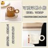 400ml/13.5oz Embossed Bear Ceramic Mug with Microwave Oven for Lovers, Cute Home Office Milk Coffee Cup for office home-Set of four view 4