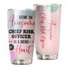 Awesome Chief Risk Officer Tumbler Stainless Steel 20oz, Funny Chief Risk Officer Gifts Bulk For Birthday Christmas, Chief Risk Officer Gifts For Men Women Office Coworker Driking Coffee Cup Humor view 1