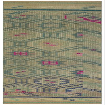 2'9" x 10'3" - 085 x 313 Cm Girit Green Geometric Bohemian Wool Cotton Handmade Handknotted Vintage Turkish Area Rug for Living Room Bedroom Nursery Hallway Indoor