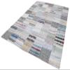 6'8" x 9'10" - 202 x 299 Cm Fourty Patch Grey Patchwork Bohemian Wool Cotton Handmade Handknotted Vintage Turkish Area Rug for Living Room Bedroom Nursery Hallway Indoor view 1