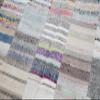6'8" x 9'10" - 202 x 299 Cm Fourty Patch Grey Patchwork Bohemian Wool Cotton Handmade Handknotted Vintage Turkish Area Rug for Living Room Bedroom Nursery Hallway Indoor view 4