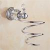 Bathroom Hardware Set Crystal Bath Towel Shelf Toilet Paper Holder Sliver Chrome Towel Bar Toilet Brush Holder Robe Hook,Hair Dryer Holder view 1