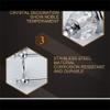 Bathroom Hardware Set Crystal Bath Towel Shelf Toilet Paper Holder Sliver Chrome Towel Bar Toilet Brush Holder Robe Hook,Hair Dryer Holder view 4