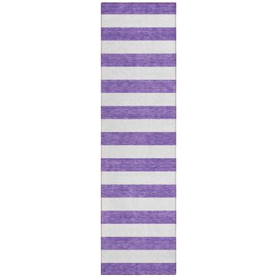 Addison Rugs Chantille ACN528 Purple 2'3" x 7'6" Indoor Outdoor Hallway Runner Rug, Stain Resistant Washable Kitchen Area Carpet for Bathroom, Laundry and Bedroom