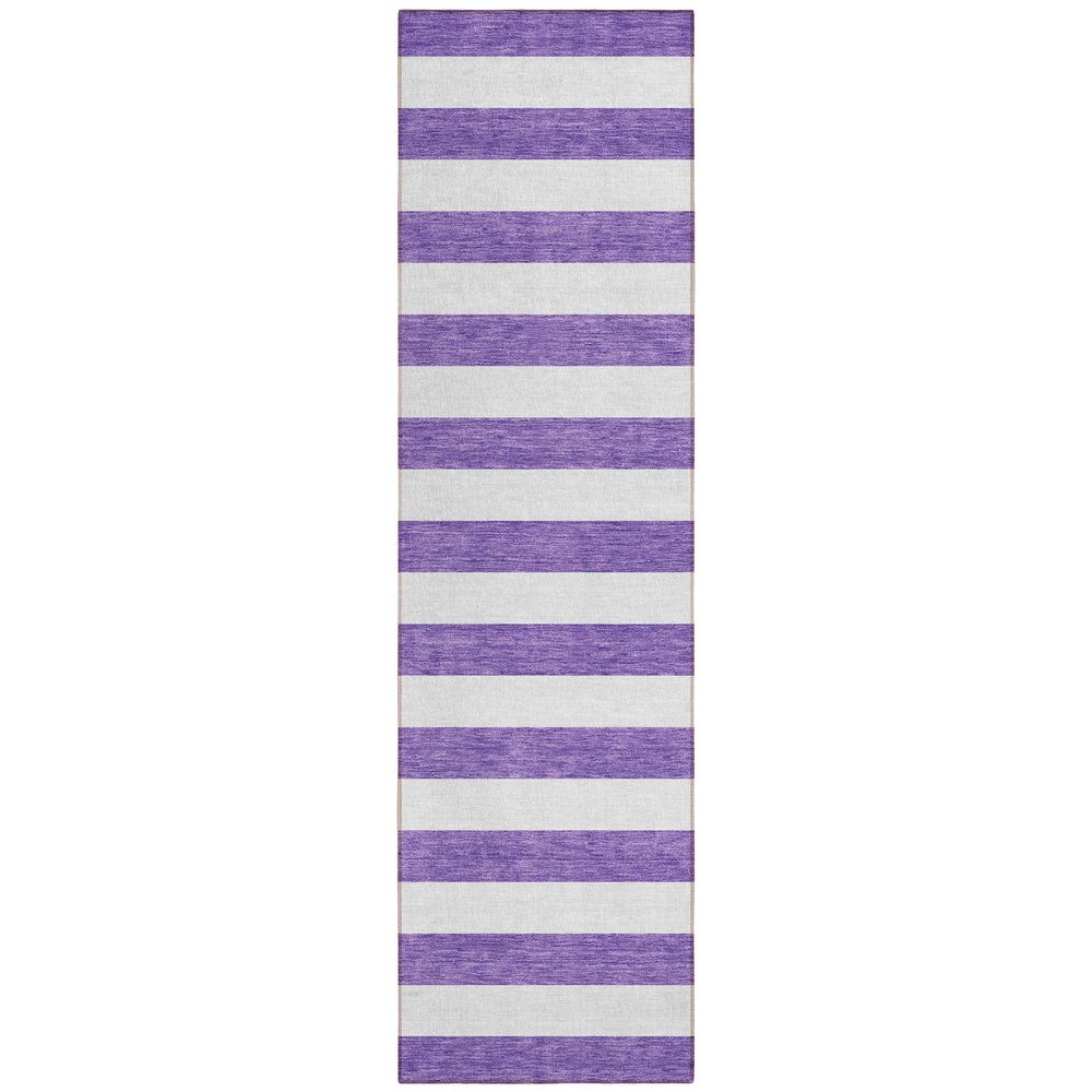 Addison Rugs Chantille ACN528 Purple 2'3" x 7'6" Indoor Outdoor Hallway Runner Rug, Stain Resistant Washable Kitchen Area Carpet for Bathroom, Laundry and Bedroom