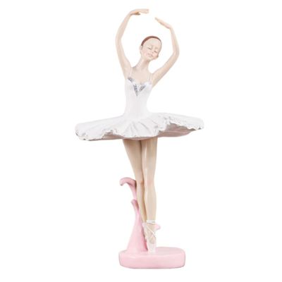 3 Pcs Resin Ornaments Dancer Cake Topper Norse Decor Ornament Figurines Elegant Decor Gilrs Birthday Dancer Ballet Figurines Figure White Doll Girl Nordic Synthetic Resin
