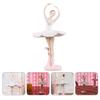 3 Pcs Resin Ornaments Dancer Cake Topper Norse Decor Ornament Figurines Elegant Decor Gilrs Birthday Dancer Ballet Figurines Figure White Doll Girl Nordic Synthetic Resin view 2
