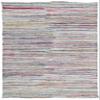 6'4" x 8'0" - 192 x 243 Cm Girit Beige Striped Bohemian Wool Cotton Handmade Handknotted Vintage Turkish Area Rug for Living Room Bedroom Nursery Hallway Indoor view 1