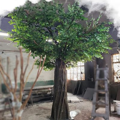 ESRADA Ficus Artificial Trees, Deluxe Silk Leaf, Faux Plants Greenery Realistic for Living Room, Home, Restaurant, Cafe or Office Corner Indoor Decor 2.5mx2m