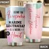 Awesome Marine Electrician Tumbler Stainless Steel 20oz, Funny Marine Electrician Gifts Bulk For Birthday Christmas, Marine Electrician Gifts For Men Women Office Coworker Driking Coffee Cup Humor view 4