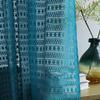 AZIMUZIXI Polka Dot Lace Curtains 108 Inches Long 2 Panels for Bedroom Living Room,Extra Long Geometric Hollow Privacy Rod Pocket Sheer Window Curtains & Drapes,Blue 59''W x 108''L view 3