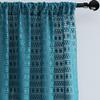 AZIMUZIXI Polka Dot Lace Curtains 108 Inches Long 2 Panels for Bedroom Living Room,Extra Long Geometric Hollow Privacy Rod Pocket Sheer Window Curtains & Drapes,Blue 59''W x 108''L view 4