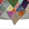 4'7" x 6'7" - 140 x 201 Cm Fourty Patch Blue Patchwork Bohemian Wool Cotton Handmade Handknotted Vintage Turkish Area Rug for Living Room Bedroom Nursery Hallway Indoor view 4