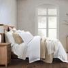 HiEnd Accents Stonewashed Cotton Waffle Weave Duvet Cover Set, Queen Size, White Solid Color, Classic Traditional Bed Set, 1 Comforter Cover and 2 Pillowcases view 1