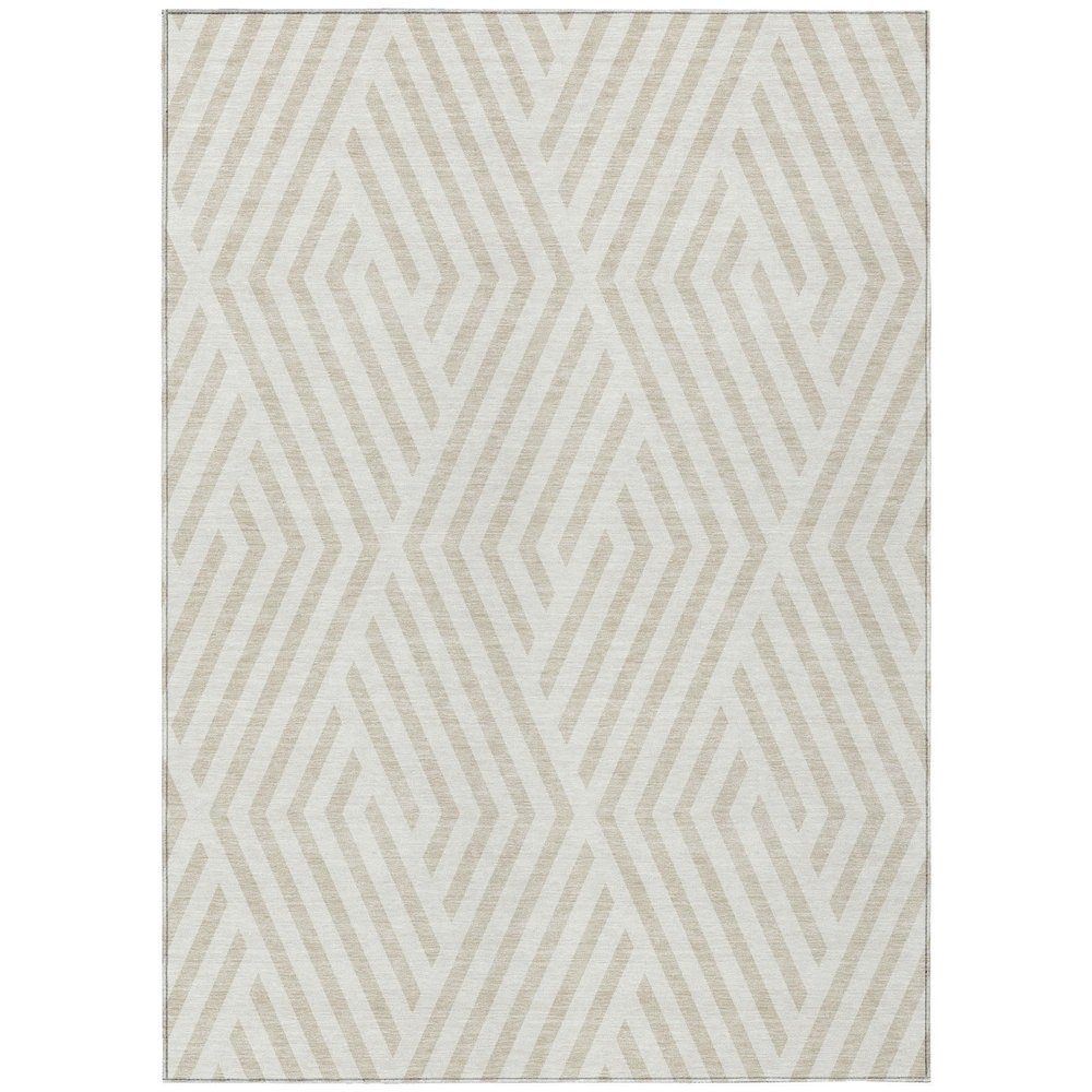 Addison Rugs Chantille ACN550 Ivory 2'6" x 3'10 Indoor Outdoor Area Rug, Stain Resistant, Machine Washable, Non Shedding, Bedroom, Living Room, Dining Room, Kitchen Rug