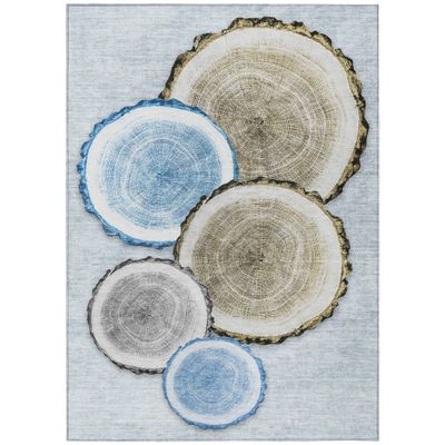 Addison Rugs Chantille ACN175 Blue 5' x 7'6 Indoor Outdoor Area Rug, Stain Resistant, Machine Washable, Non Shedding, Bedroom, Living Room, Dining Room, Kitchen Rug