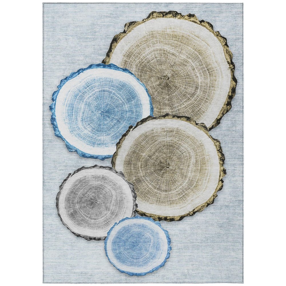 Addison Rugs Chantille ACN175 Blue 5' x 7'6 Indoor Outdoor Area Rug, Stain Resistant, Machine Washable, Non Shedding, Bedroom, Living Room, Dining Room, Kitchen Rug