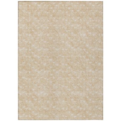 Addison Rugs Chantille ACN514 Beige 5' x 7'6 Indoor Outdoor Area Rug, Stain Resistant, Machine Washable, Non Shedding, Bedroom, Living Room, Dining Room, Kitchen Rug