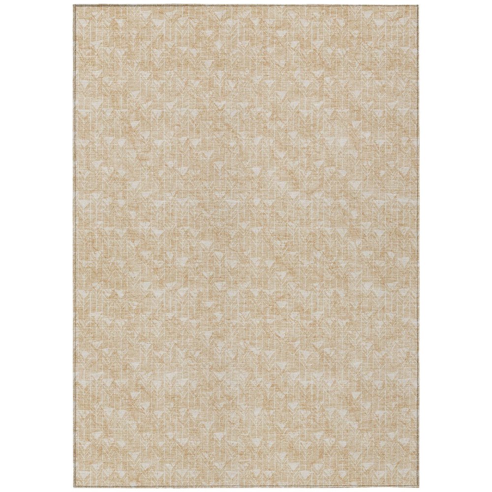 Addison Rugs Chantille ACN514 Beige 5' x 7'6 Indoor Outdoor Area Rug, Stain Resistant, Machine Washable, Non Shedding, Bedroom, Living Room, Dining Room, Kitchen Rug