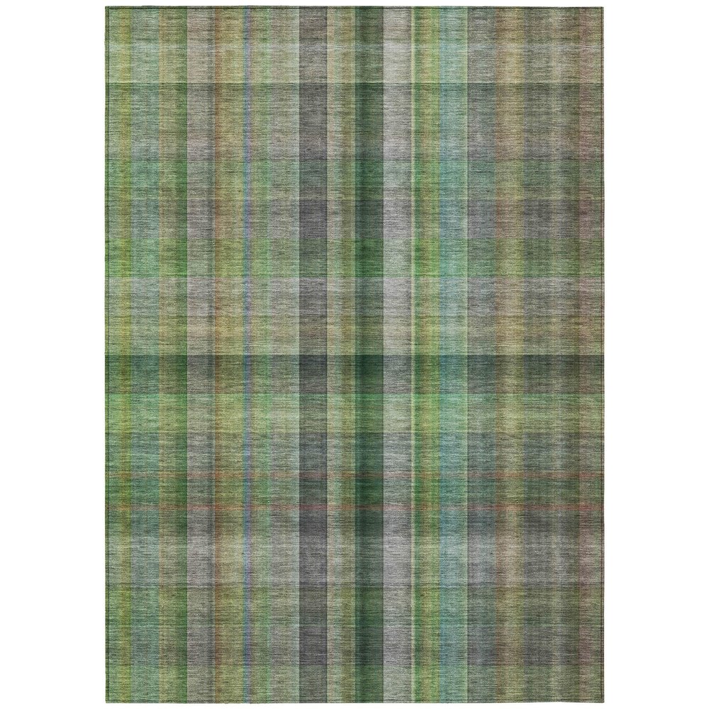 Addison Rugs Chantille ACN548 Green 8' x 10 Indoor Outdoor Area Rug, Stain Resistant, Machine Washable, Non Shedding, Bedroom, Living Room, Dining Room, Kitchen Rug