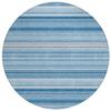 Addison Rugs Chantille ACN529 Blue 8' x 8 Indoor Outdoor Round Area Rug, Stain Resistant, Machine Washable, Non Shedding, Bedroom, Living Room, Dining Room, Kitchen Rug view 1