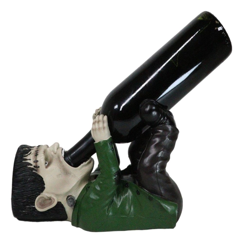 Ebros Gift Prometheus Doomsday Dr Victor Frankenstein Wine Holder Figurine 10.25" L Undead Zombie Monster Halloween Party Hosting Centerpiece Decor