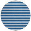 Addison Rugs Chantille ACN530 Blue 8' x 8 Indoor Outdoor Round Area Rug, Stain Resistant, Machine Washable, Non Shedding, Bedroom, Living Room, Dining Room, Kitchen Rug view 1