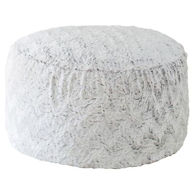 Sorra Home 30 in x 30 in x 15 in Round Bean Pouf - Knife Edge