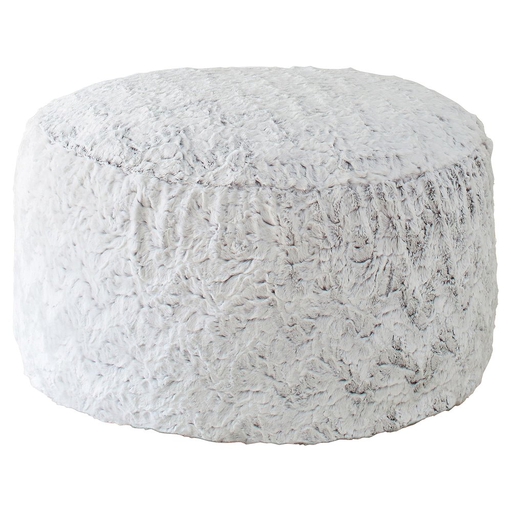 Sorra Home 30 in x 30 in x 15 in Round Bean Pouf - Knife Edge