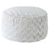 Sorra Home 30 in x 30 in x 15 in Round Bean Pouf - Knife Edge view 1