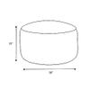Sorra Home 30 in x 30 in x 15 in Round Bean Pouf - Knife Edge view 3