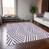 Addison Rugs Chantille ACN550 Purple 3' x 5 Indoor Outdoor Area Rug, Stain Resistant, Machine Washable, Non Shedding, Bedroom, Living Room, Dining Room, Kitchen Rug view 2