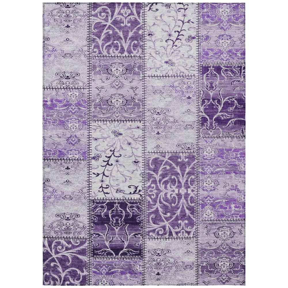 Addison Rugs Chantille ACN566 Purple 10' x 14 Indoor Outdoor Area Rug, Stain Resistant, Machine Washable, Non Shedding, Bedroom, Living Room, Dining Room, Kitchen Rug