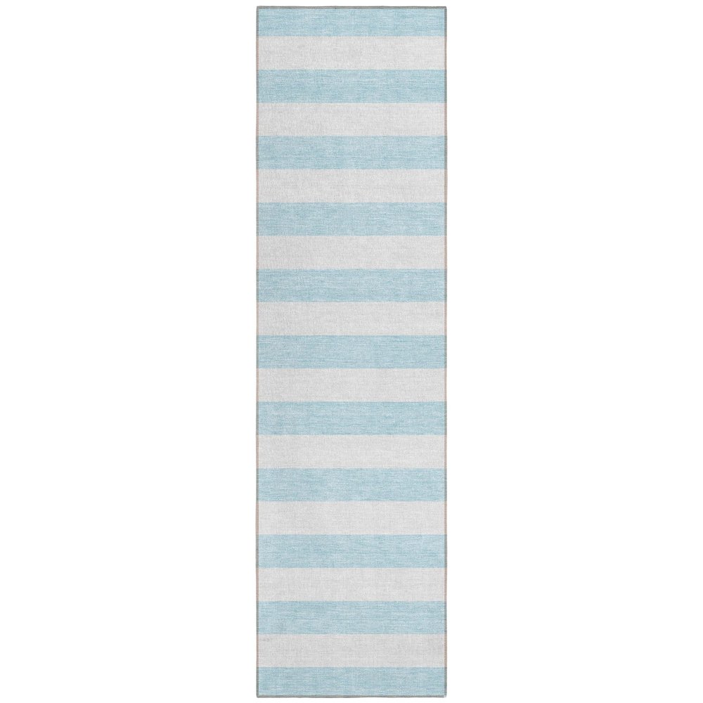Addison Rugs Chantille ACN528 Blue 2'3" x 7'6" Indoor Outdoor Hallway Runner Rug, Stain Resistant Washable Kitchen Area Carpet for Bathroom, Laundry and Bedroom