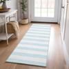 Addison Rugs Chantille ACN528 Blue 2'3" x 7'6" Indoor Outdoor Hallway Runner Rug, Stain Resistant Washable Kitchen Area Carpet for Bathroom, Laundry and Bedroom view 2
