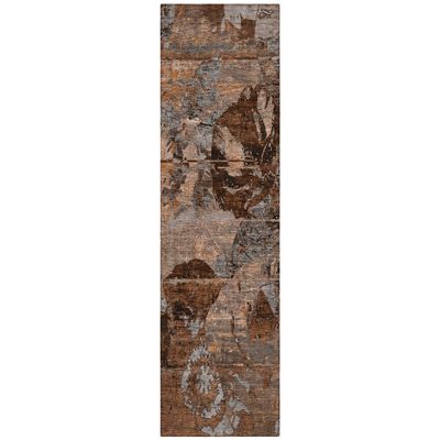 Addison Rugs Chantille ACN555 Orange 2'3" x 7'6" Indoor Outdoor Hallway Runner Rug, Stain Resistant Washable Kitchen Area Carpet for Bathroom, Laundry and Bedroom