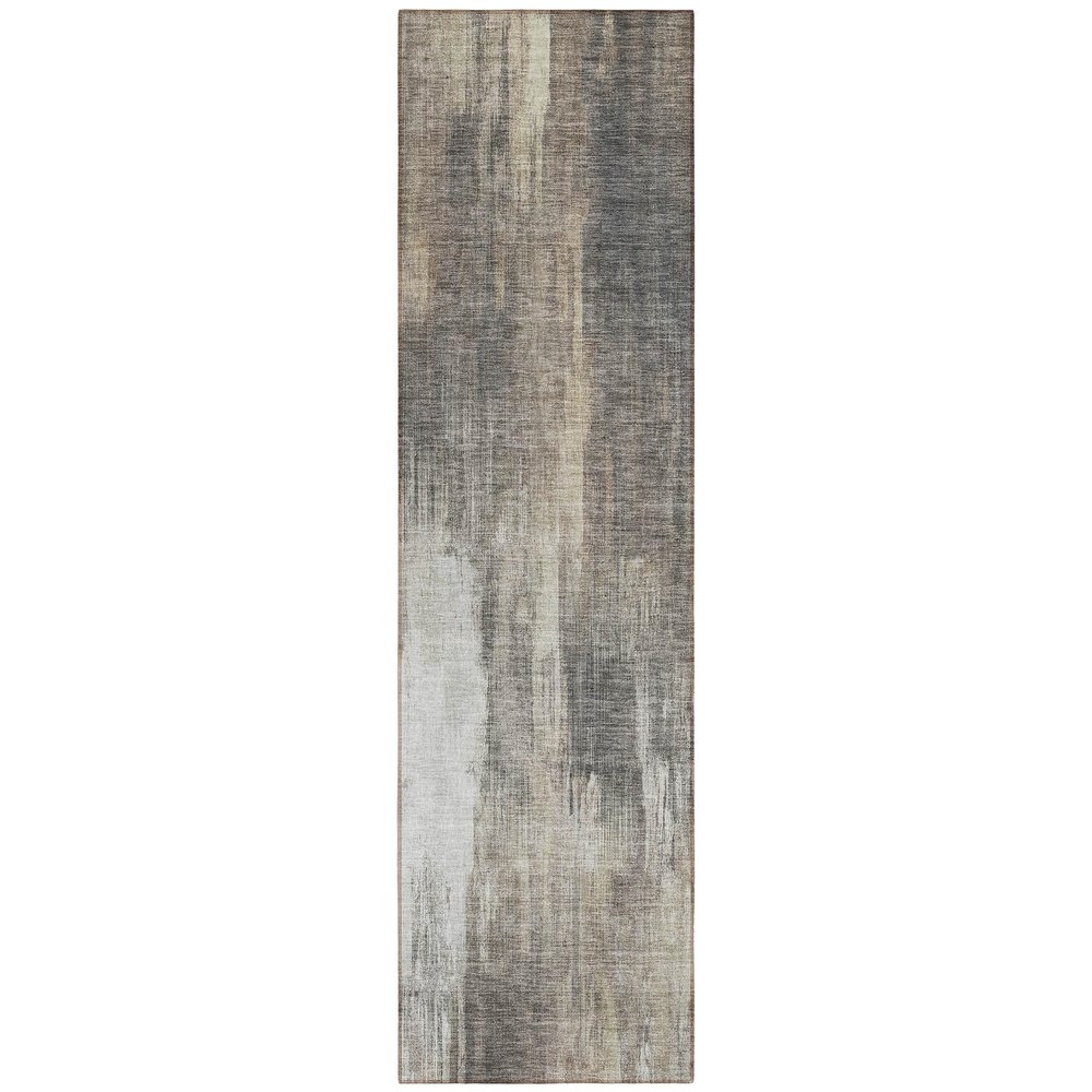 Addison Rugs Chantille ACN567 Brown 2'3" x 7'6" Indoor Outdoor Hallway Runner Rug, Stain Resistant Washable Kitchen Area Carpet for Bathroom, Laundry and Bedroom