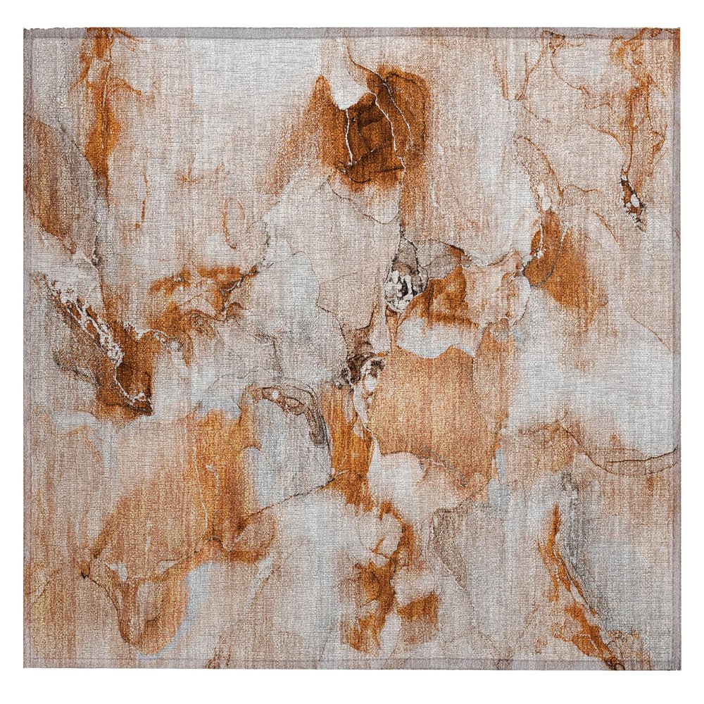 Addison Rugs Chantille ACN526 Orange 1'8" x 2'6 Indoor Outdoor Area Rug, Stain Resistant, Machine Washable, Non Shedding, Bedroom, Living Room, Dining Room, Kitchen Rug