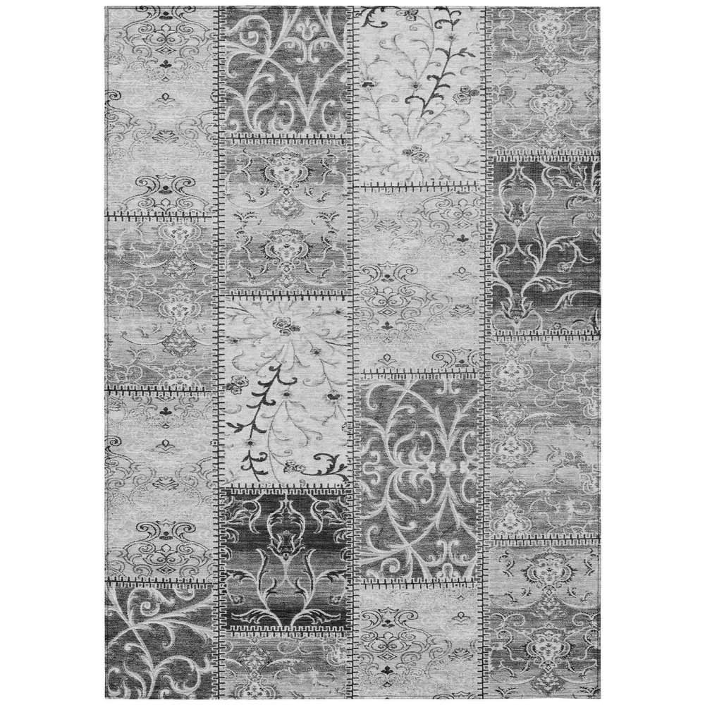 Addison Rugs Chantille ACN566 Gray 2'6" x 3'10 Indoor Outdoor Area Rug, Stain Resistant, Machine Washable, Non Shedding, Bedroom, Living Room, Dining Room, Kitchen Rug