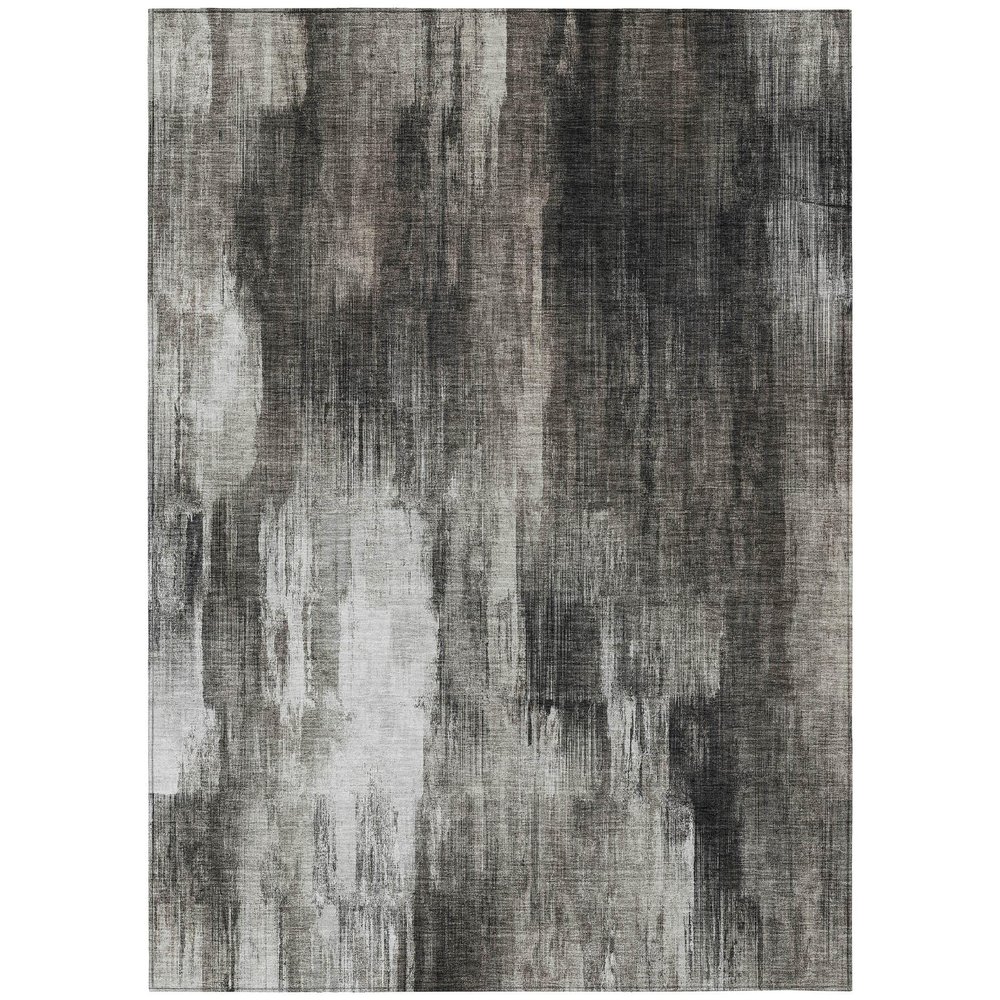 Addison Rugs Chantille ACN567 Gray 5' x 7'6 Indoor Outdoor Area Rug, Stain Resistant, Machine Washable, Non Shedding, Bedroom, Living Room, Dining Room, Kitchen Rug